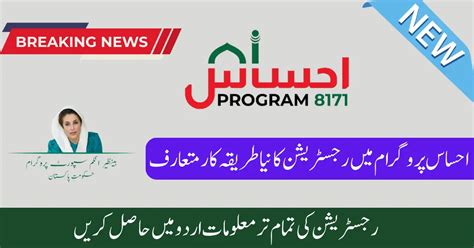 احساس پروگرام 8171 ویب پورٹل|Discover the 8171 Ehsaas Program Online Registration 2024 .